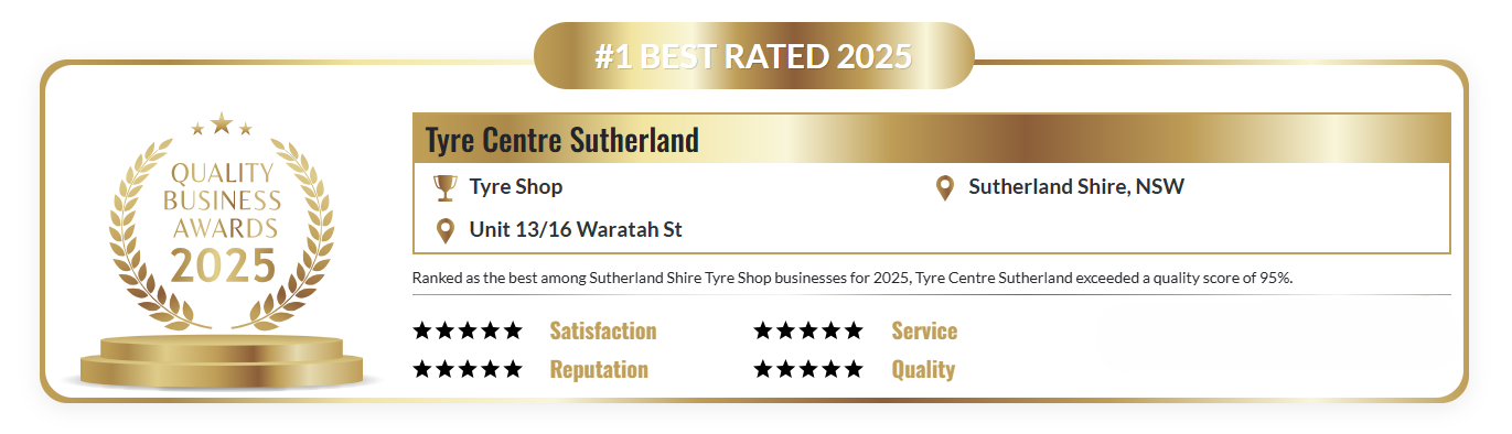 Digital cert - The Best Tyre Shop - Quality Business Awards - 2025 winner