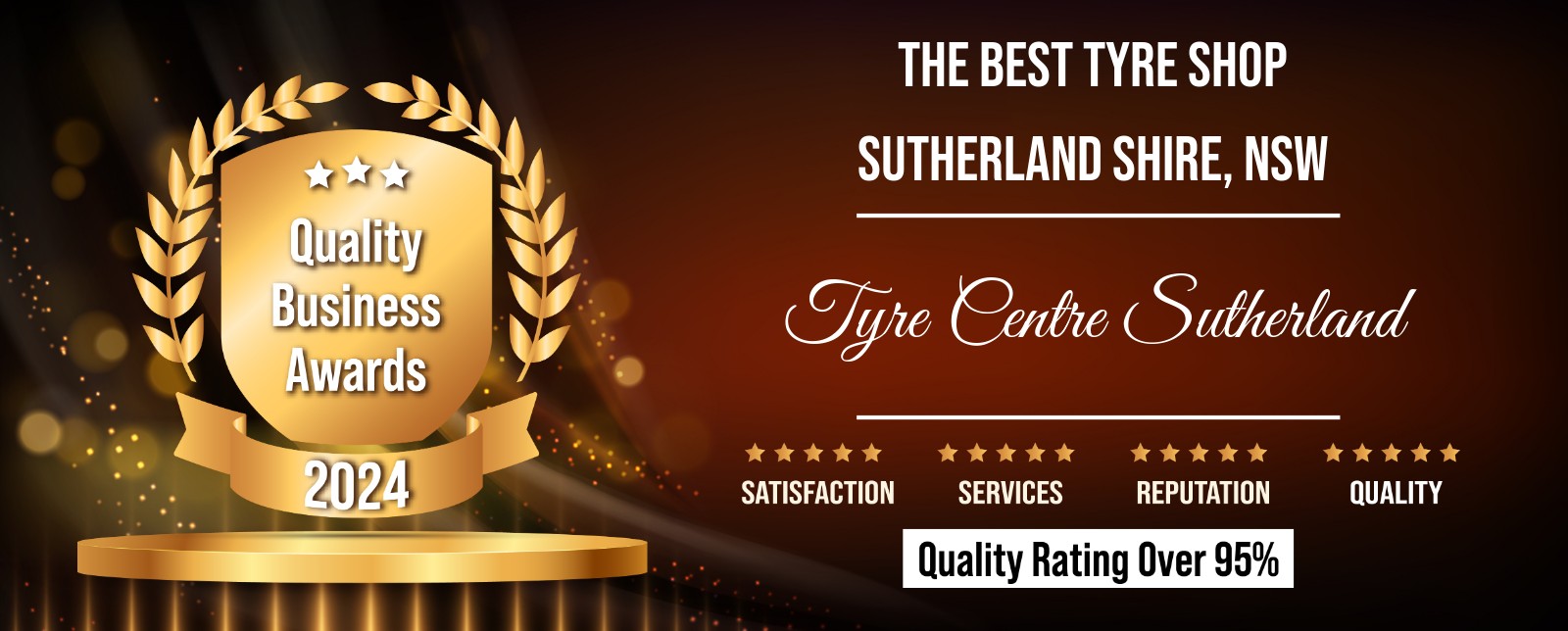 Digital cert - The Best Tyre Shop - Quality Business Awards - 2024 winner